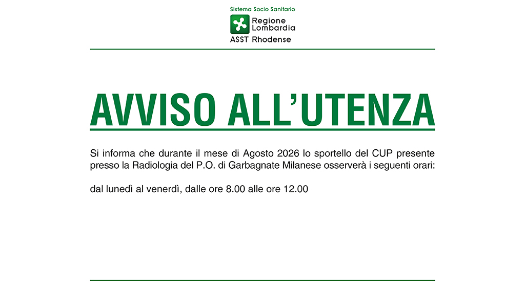 Chiusura Pot garbagnate-radiologia Agosto
